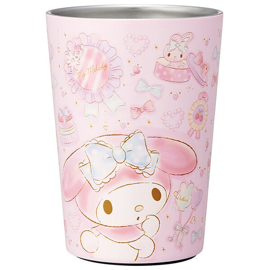 Sanrio - My Melody幸福少女 咖啡不銹鋼套 400ml - Morisawa.Mall