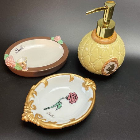 Beauty and the Beast Soap Dish Rose
