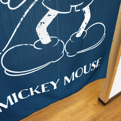 DISNEY - Mickey_White Line 門簾 日本製 - Morisawa.Mall