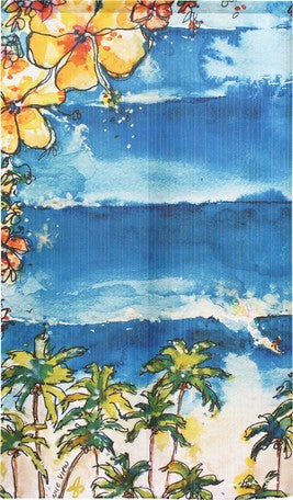 Hawaii "nice_view" curtain made in Japan 85X150cm