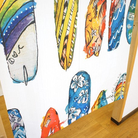 Hawaii "Pick_A_Board" curtain made in Japan 85X150cm