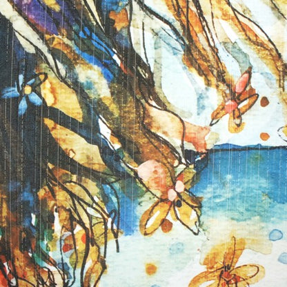 Hawaii "Ride_the_wind_and_dive" curtain made in Japan 85X150cm