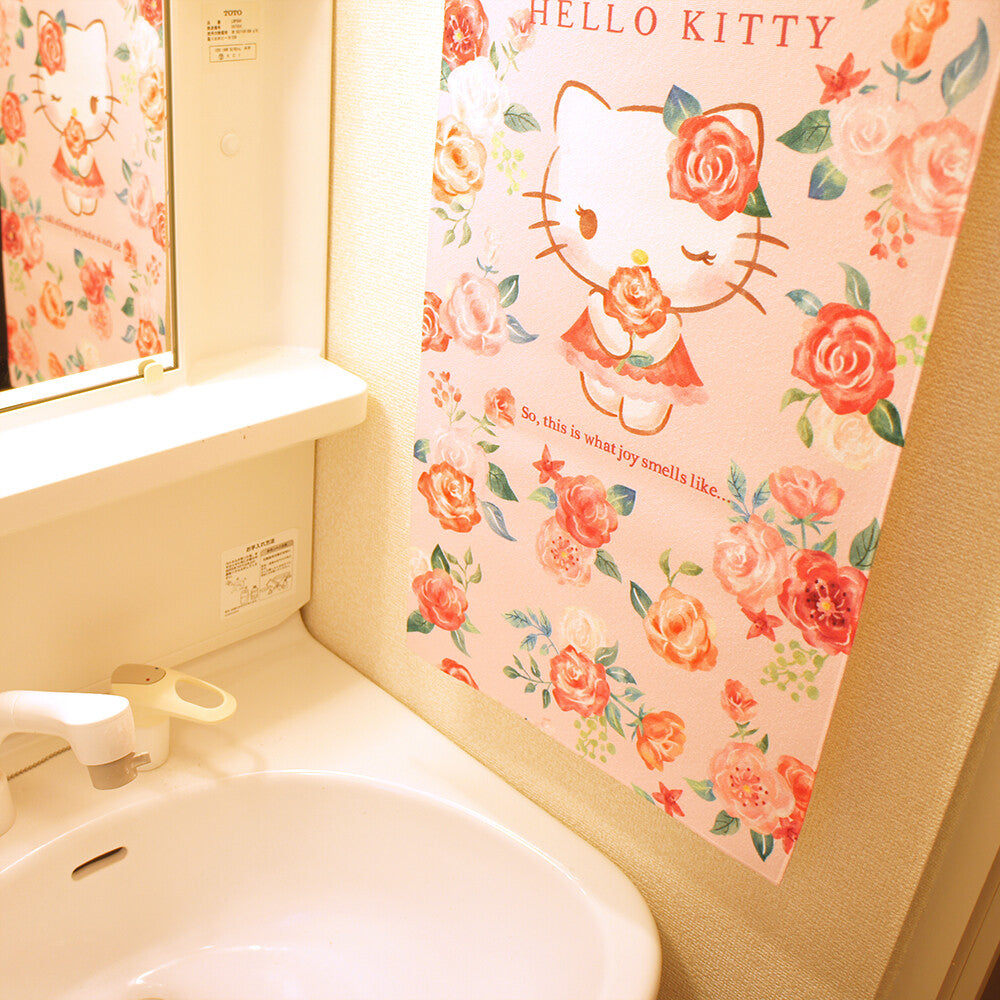 Sanrio Hello Kitty Rose Garden Towel Tapestry 33x75 cm Made in Japan