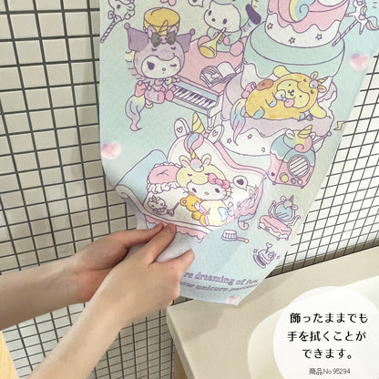 Sanrio Pochakko Osanpo Towel Tapestry 33x75 cm Made in Japan