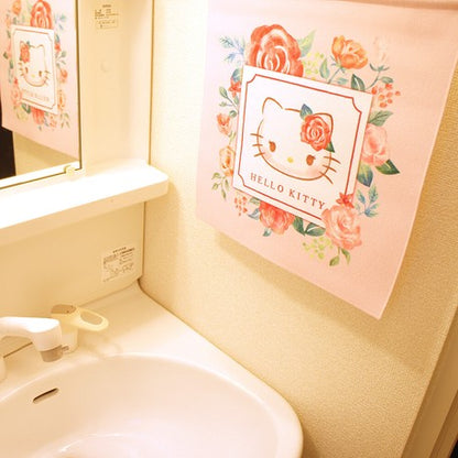 Sanrio Hello Kitty rose garden towels set of two 33x33 cm made in Japan