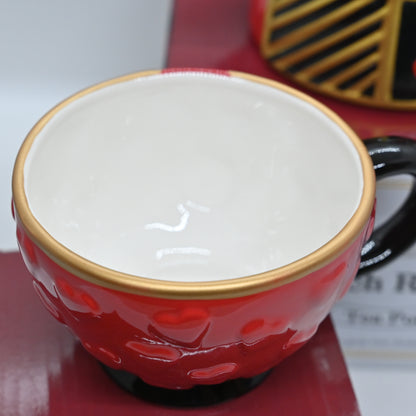 White Rabbit Queen of Hearts Shaped Tea Set