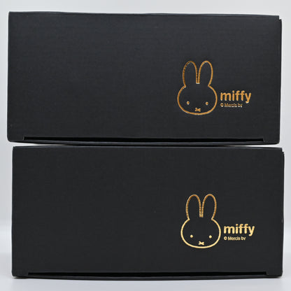 Miffy Gold and Silver Pair Glass Set Made in Japan