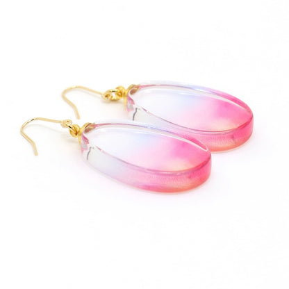 SKY COLOR Glass Earrings (Turnable Ear Clips)