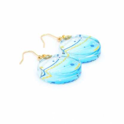 WATER BALLOON glass earrings (reversible ear clips)