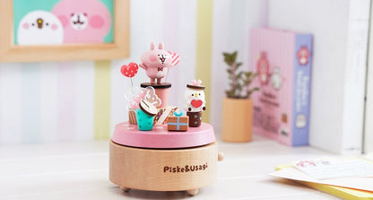 Kanahera's Little Animals P and Pink Bunny Music Box [In stock]