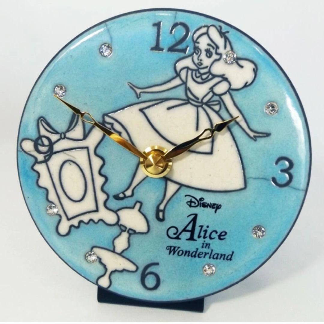  Alice in Wonderland Italian Pottery Frame Wall Clock 