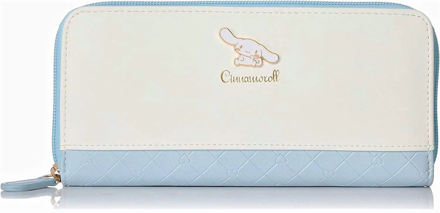 Sanrio Cinnamoroll長款皮革銀包 (藍/白)