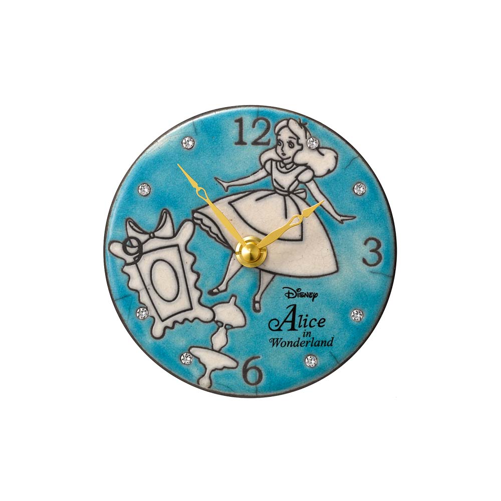  Alice in Wonderland Italian Pottery Frame Wall Clock 